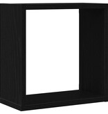 VidaXL Wandschappen kubus 4 st 30x15x30 cm bewerkt hout zwart eiken