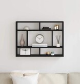 VidaXL Wandschap 75x16x55 cm bewerkt hout zwart eikenkleur