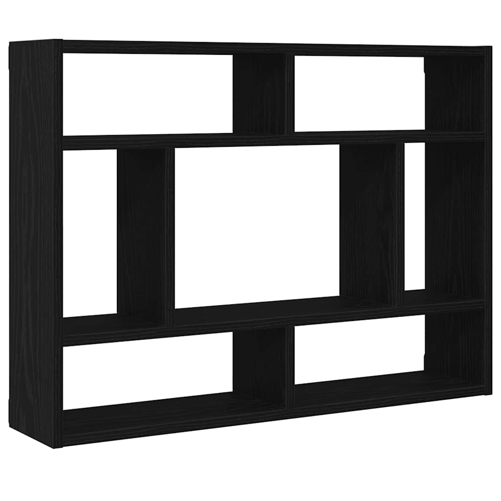 VidaXL Wandschap 75x16x55 cm bewerkt hout zwart eikenkleur