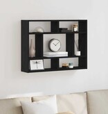 VidaXL Wandschap 75x16x55 cm bewerkt hout zwart eikenkleur