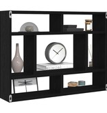 VidaXL Wandschap 75x16x55 cm bewerkt hout zwart eikenkleur