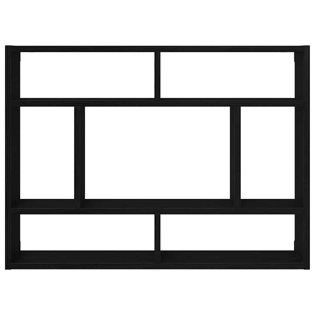 VidaXL Wandschap 75x16x55 cm bewerkt hout zwart eikenkleur