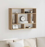 VidaXL Wandschap 75x16x55 cm bewerkt hout artisanaal eikenkleur