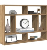 VidaXL Wandschap 75x16x55 cm bewerkt hout artisanaal eikenkleur