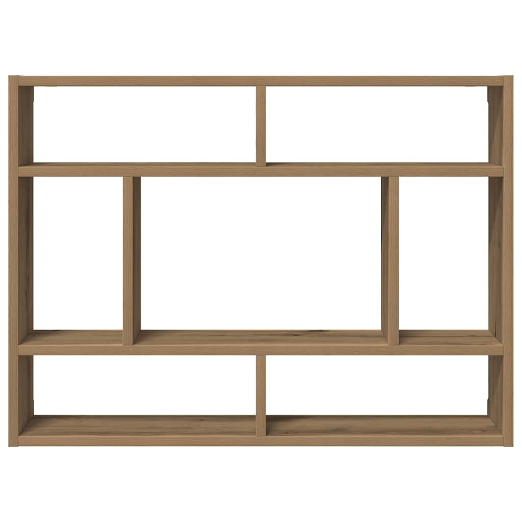 VidaXL Wandschap 75x16x55 cm bewerkt hout artisanaal eikenkleur