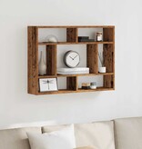 VidaXL Wandschap 75x16x55 cm bewerkt hout oud houtkleurig