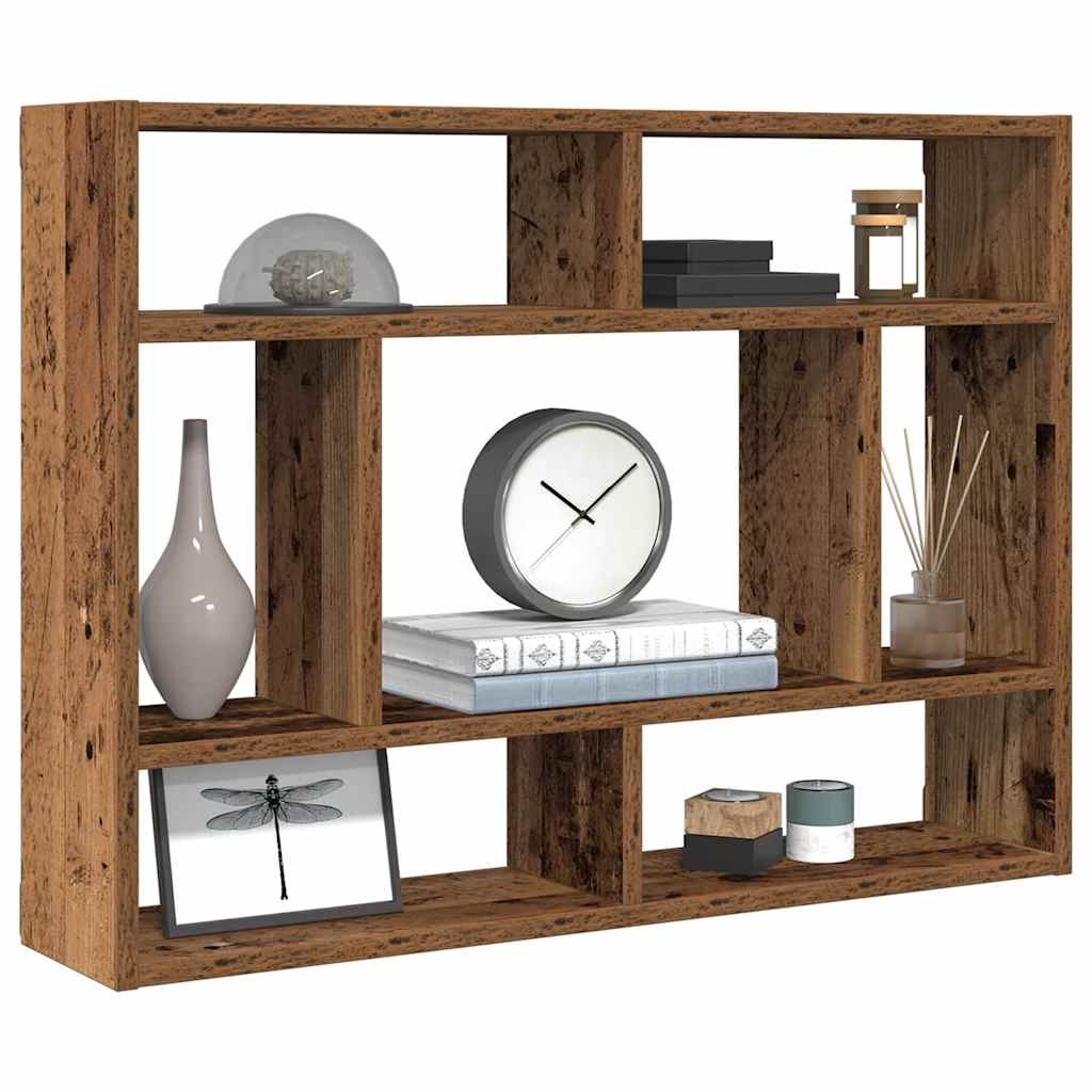 VidaXL Wandschap 75x16x55 cm bewerkt hout oud houtkleurig