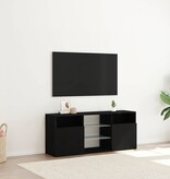 VidaXL Tv-meubel met LED 120x30x50 cm bewerkt hout zwart eiken
