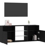 VidaXL Tv-meubel met LED 120x30x50 cm bewerkt hout zwart eiken