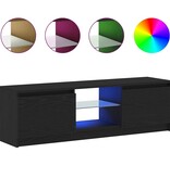VidaXL Tv-meubel met LED 120x30x36 cm bewerkt hout zwart eiken