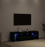 VidaXL Tv-meubel met LED 140x36,5x40 cm bewerkt hout zwart eiken