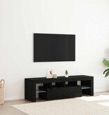 VidaXL Tv-meubel met LED 140x36,5x40 cm bewerkt hout zwart eiken