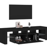 VidaXL Tv-meubel met LED 140x36,5x40 cm bewerkt hout zwart eiken