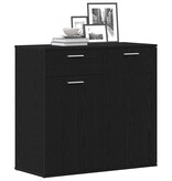 VidaXL Dressoir 80x36x75 cm bewerkt hout zwart eikenkleurig