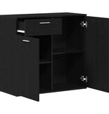 VidaXL Dressoir 80x36x75 cm bewerkt hout zwart eikenkleurig
