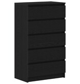 VidaXL Ladekast 60x36x103 cm bewerkt hout zwart eikenkleur