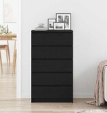 VidaXL Ladekast 60x36x103 cm bewerkt hout zwart eikenkleur