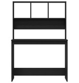 VidaXL Bureau met schappen 102x45x148 cm bewerkt hout zwart eikenkleur