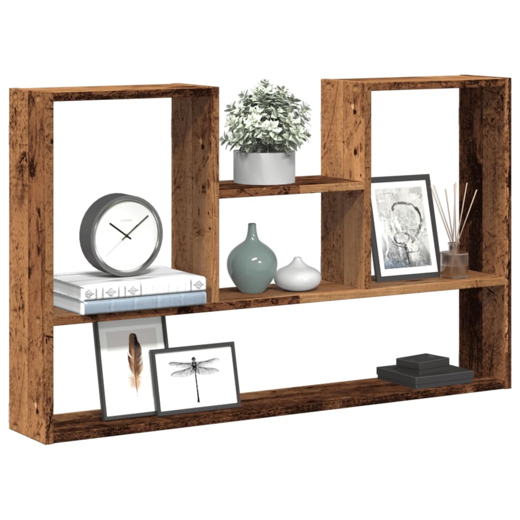 VidaXL Wandschap 99x15x60 cm bewerkt hout oud houtkleurig