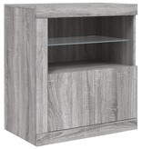VidaXL Dressoir met LED-verlichting 60,5x37x67 cm grijs sonoma eiken