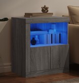 VidaXL Dressoir met LED-verlichting 60,5x37x67 cm grijs sonoma eiken