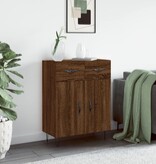 VidaXL Dressoir 69,5x34x90 cm bewerkt hout bruin eikenkleur