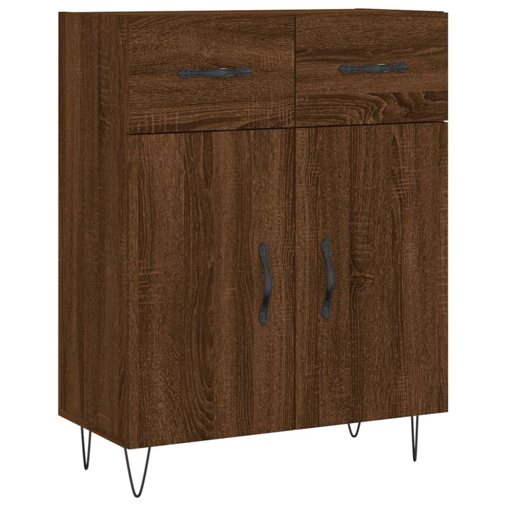 VidaXL Dressoir 69,5x34x90 cm bewerkt hout bruin eikenkleur