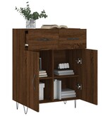 VidaXL Dressoir 69,5x34x90 cm bewerkt hout bruin eikenkleur