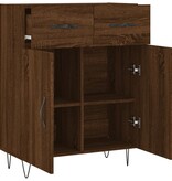 VidaXL Dressoir 69,5x34x90 cm bewerkt hout bruin eikenkleur
