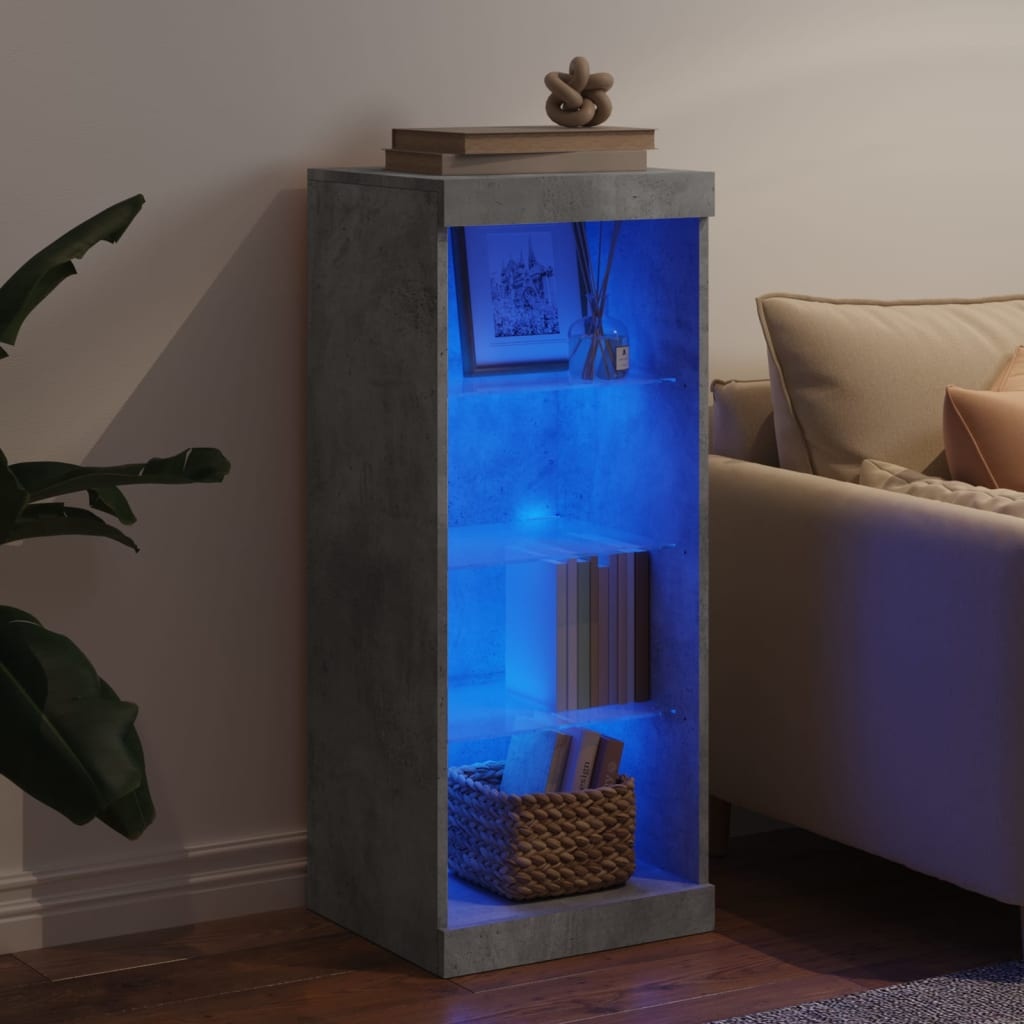 VidaXL Dressoir met LED-verlichting 41x37x100 cm betongrijs