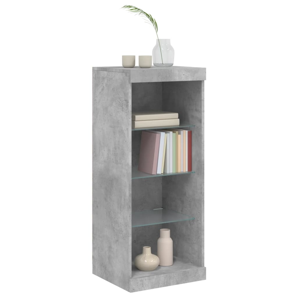 VidaXL Dressoir met LED-verlichting 41x37x100 cm betongrijs