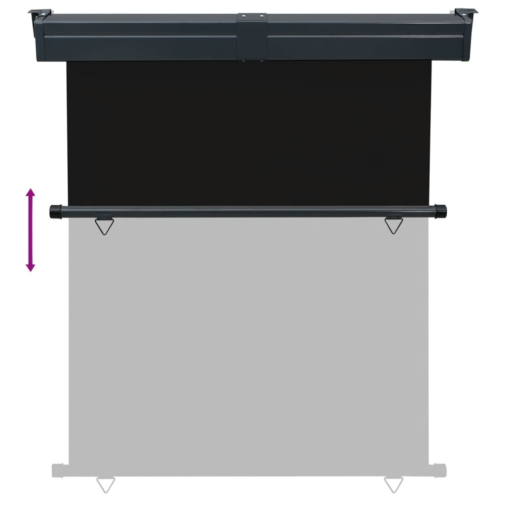 VidaXL Balkonscherm 145x250 cm zwart
