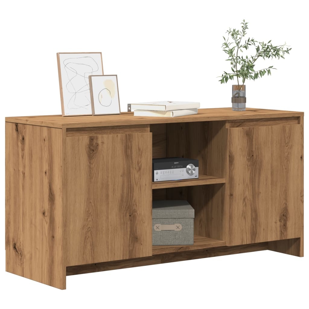 VidaXL Tv-meubel 102x37,5x52,5 cm bewerkt hout artisanaal eikenkleur