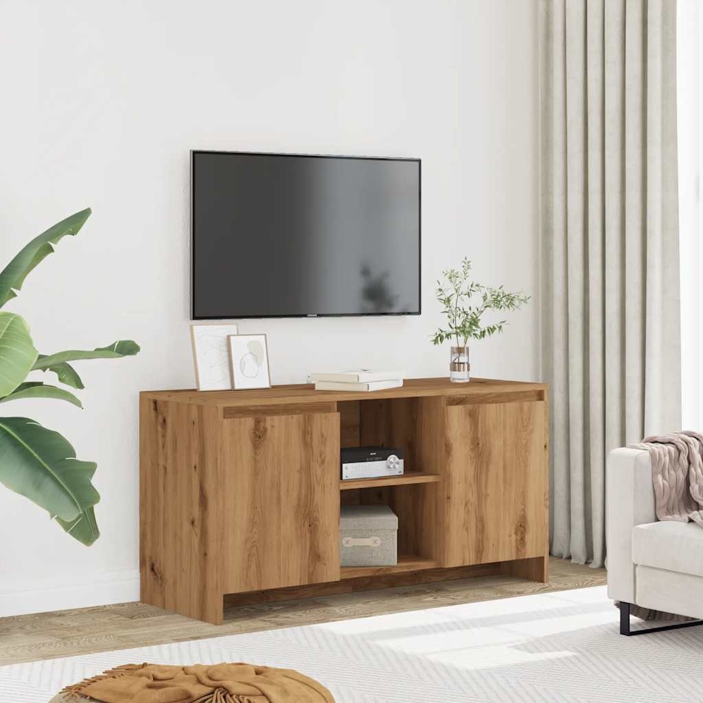 VidaXL Tv-meubel 102x37,5x52,5 cm bewerkt hout artisanaal eikenkleur