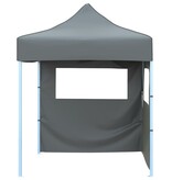 VidaXL Partytent met 2 zijwanden inklapbaar 2x2 m staal antraciet