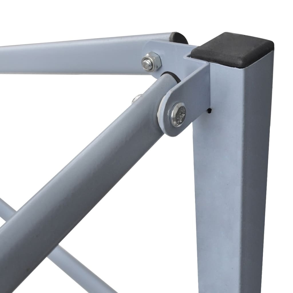 VidaXL Partytent met 2 zijwanden inklapbaar 2x2 m staal antraciet