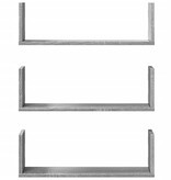 VidaXL Wandschappen 3 st 58x18x18 cm bewerkt hout grijs sonoma eiken