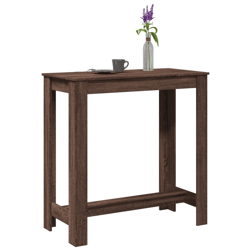 VidaXL Bartafel 102x50x103,5 cm bewerkt hout bruin eikenkleurig