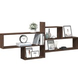 VidaXL Wandschap 167,5x18x68 cm bewerkt hout bruin eikenkleurig