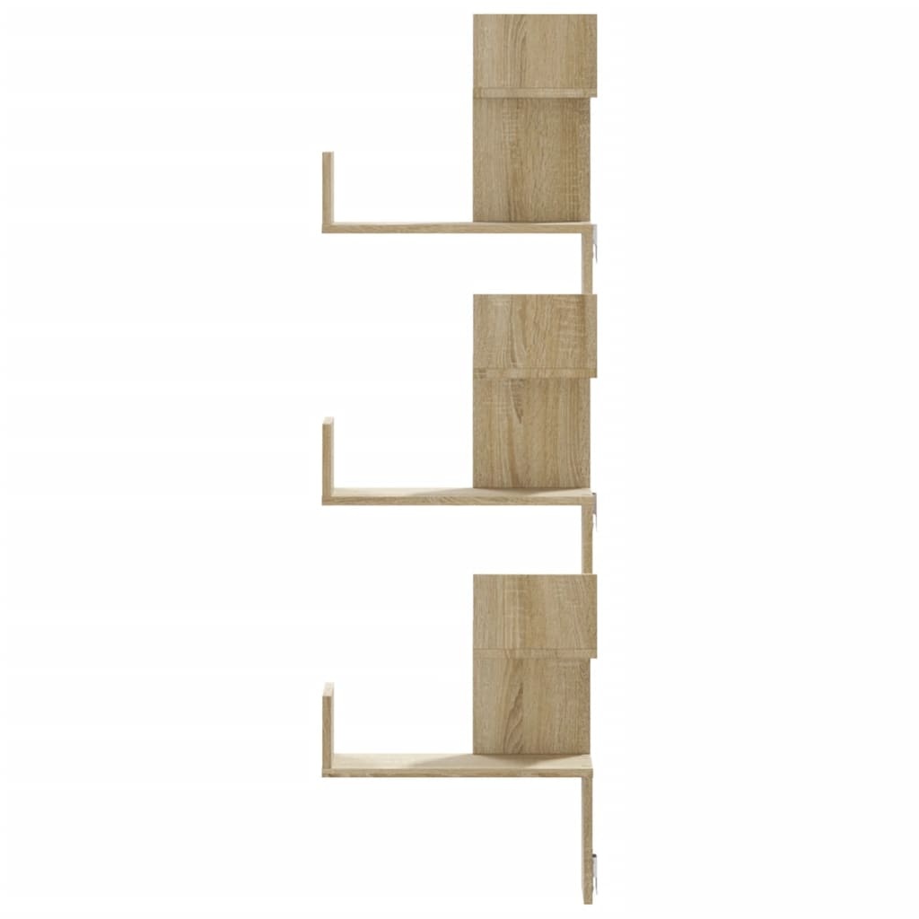 VidaXL Hoekwandschap 45x45x147 cm bewerkt hout sonoma eikenkleurig