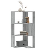 VidaXL Boekenkast 3-laags hoek 50x50x102 cm bewerkt hout grijs sonoma