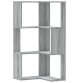 VidaXL Boekenkast 3-laags hoek 50x50x102 cm bewerkt hout grijs sonoma