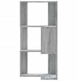 VidaXL Boekenkast 3-laags hoek 50x50x102 cm bewerkt hout grijs sonoma