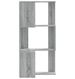VidaXL Boekenkast 3-laags hoek 50x50x102 cm bewerkt hout grijs sonoma