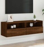 VidaXL Tv-wandmeubel 100x30x30 cm bewerkt hout bruin eikenkleur