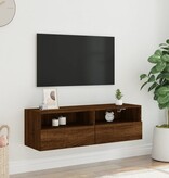 VidaXL Tv-wandmeubel 100x30x30 cm bewerkt hout bruin eikenkleur