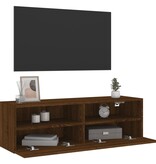 VidaXL Tv-wandmeubel 100x30x30 cm bewerkt hout bruin eikenkleur