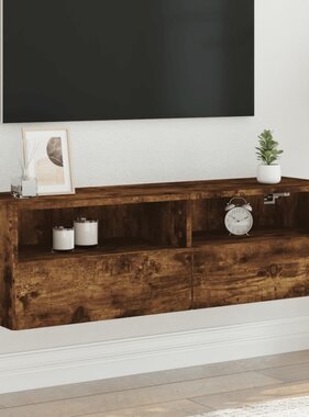 VidaXL Tv-wandmeubel 100x30x30 cm bewerkt hout gerookt eikenkleurig