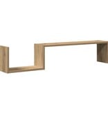 VidaXL Wandschappen 2 st 100x15x20 cm bewerkt hout artisanaal eiken