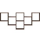 VidaXL Wandschap 159x18x66 cm bewerkt hout bruin eikenkleurig